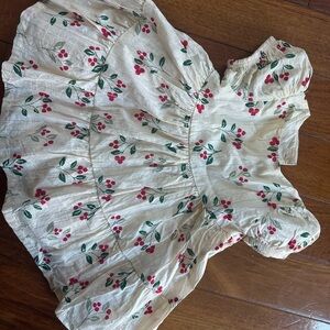 Floral Cherry Print Dress